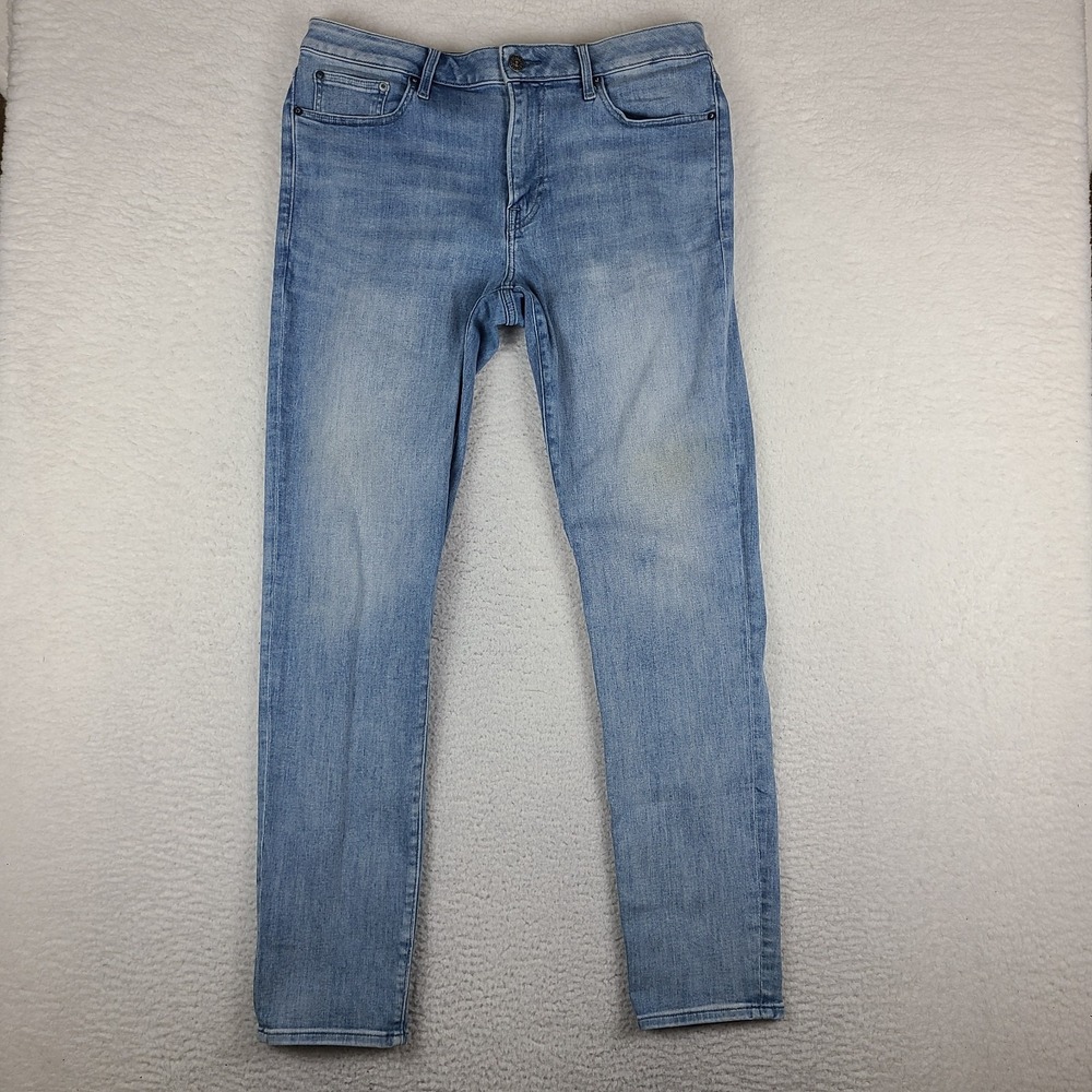 EXPRESS Jeans Mens 34x34 Blue Slim Hyper Stretch Light Wash Denim *